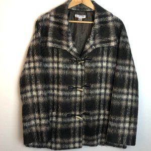 Pendleton Tartan Plaid Wide Collar Lined Womens L Wool Jacket